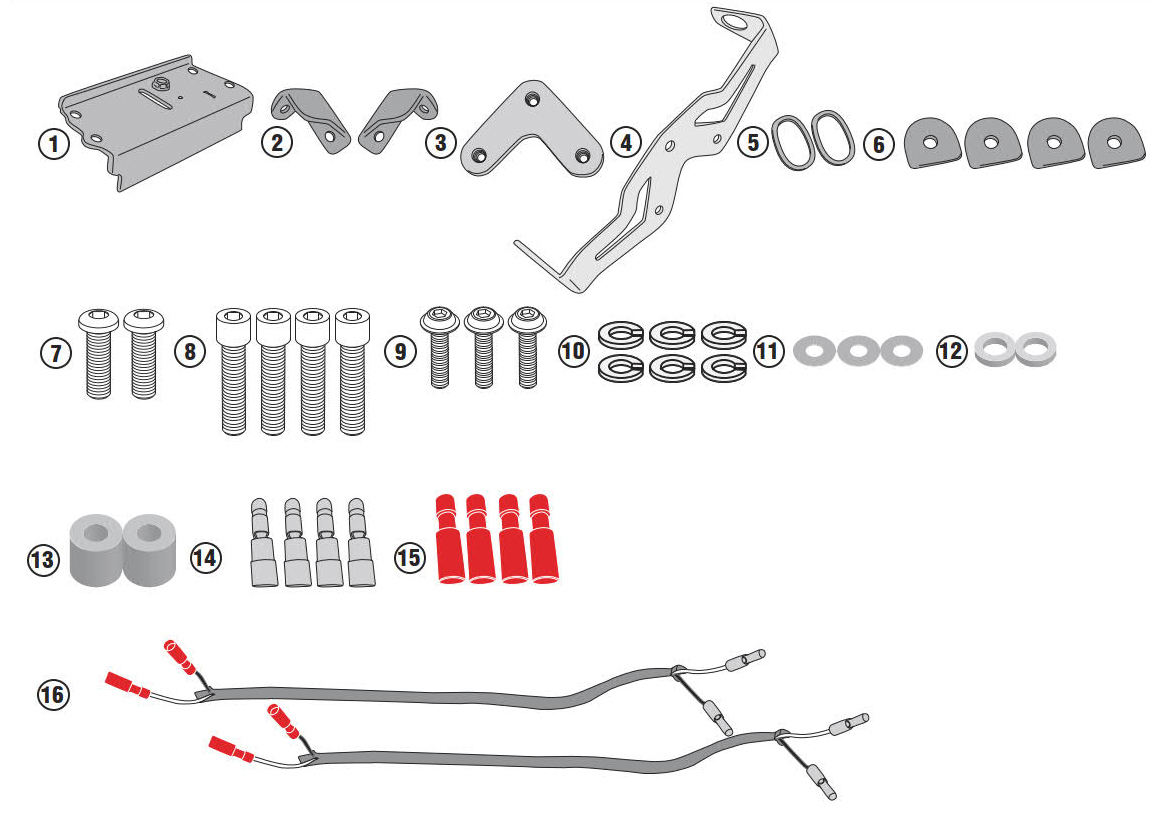 1165KIT oldaldoboz tartó konzolhoz TE1165 CB 1000R 18-19 GIVI