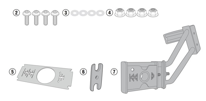 RM1146KIT tartókonzol RM01, RM02 NC 750S 750X 16-18 Givi