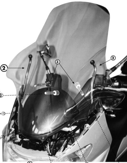 szerelvény szélvédőhöz D156KIT AN 250-400 Business 01-03 GIVI