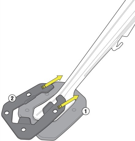 felület növelő adapter oldal támaszra ES6401 Tiger 800 GIVI