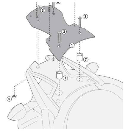 hátsó doboztartó konzol SR3101M DL 650 V-Strom L2-L3 11-13 GIVI