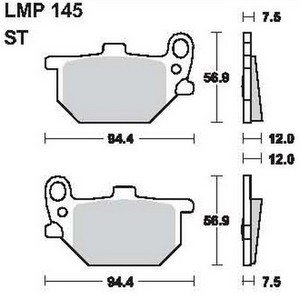 AP RACING fékbetét első YAMAHA XJ 650 G H SH Left 1980-1983 145