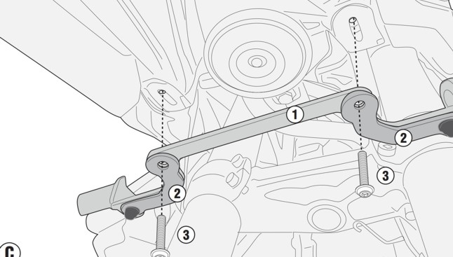 LS6413 konzol S310 S322 fényszóróhoz Tiger 800 XC 18-19 GIVI